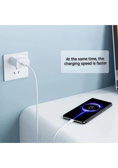 Sinuoshop Xiaomi Redmi Serisi İçin 120w Hızlı Şarj Kablosu Beyaz Yüksek Hızlı Veri Aktarım