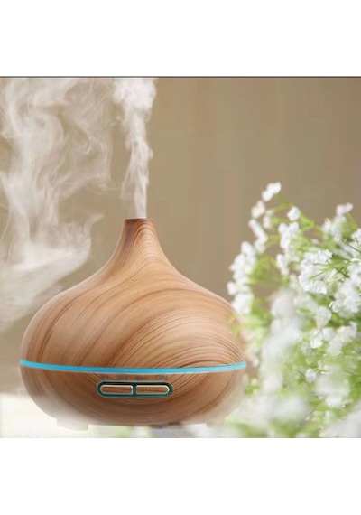 Aroma Difüzör Gece Işığı 7 Led Nemlendirici Kumandalı 550 Ml Buhar Makinesi