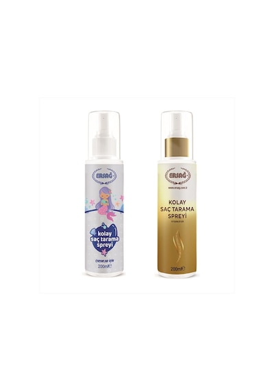 Ersağ Çocuklar İçin + Yetişkinler İçin Kolay Saç Tarama Spreyi 2 x 200 ML