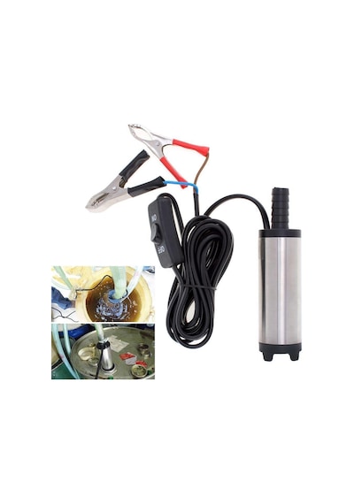 12 Volt Sıvı Transfer Pompası Dalgıç Pompa Mazot - Su - Süt - Sıv