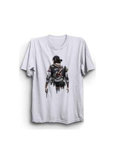 Days Gone Oyun Baskılı Tshirt Beyaz