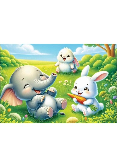 60 Parça Tavşan Puzzle 4789
