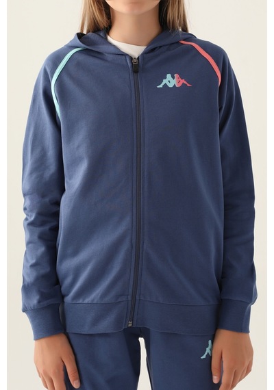 Kappa Zippered Lacivert Kız Çocuk Sweatshirt 5274-43451 Lacivert
