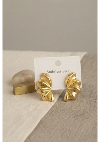 Vintage Gold Renk Dalgalı Çelik 3d Takı Çok Renkli