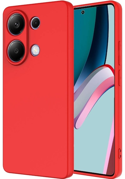 Noktaks - Xiaomi Uyumlu Xiaomi Redmi Note 13 4g - Kılıf İçi Kadife Koruyucu Mara Lansman Kapak - Kırmızı