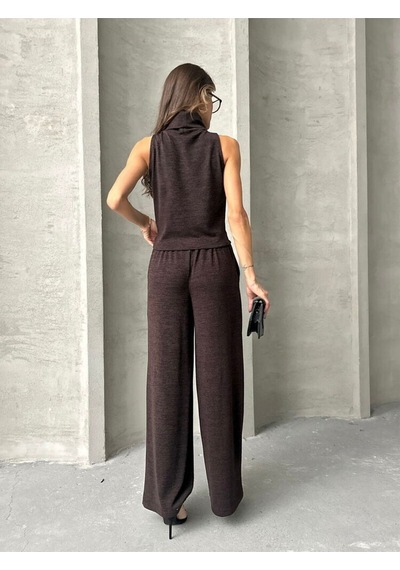 H1 Style Triko Kadın Pantolon Bordo