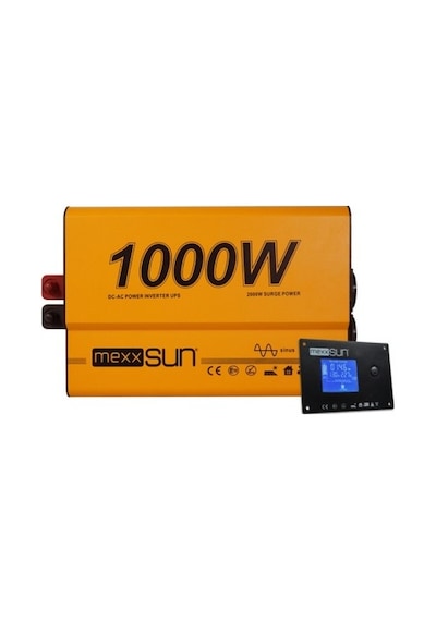 Mexxsun 12v Volt - 1000w Watt Ats Ups Şarjlı Tam Sınüs Inverter Ekranlı