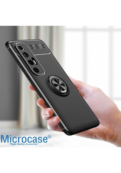 Xiaomi Mi 10S Focus Serisi Yüzük Standli Silikon Kilif - Siyah 492369796 Xiaomi Mi 10S Focus Serisi Yüzük Standli Silikon Kilif - Siyah 492369796