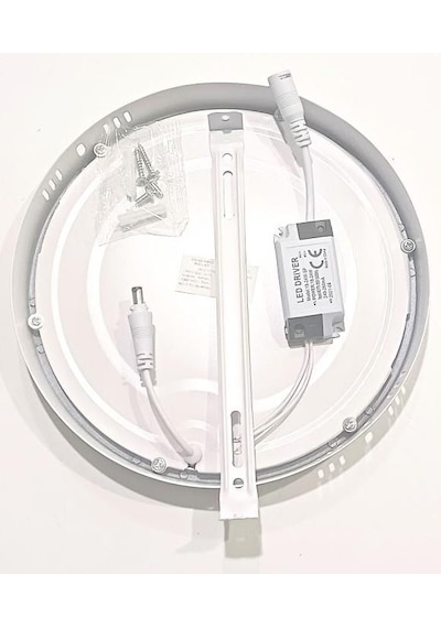 Zhltools 18 Watt Sıvaüstü Yuvarlak Led Panel Beyaz Kasa Beyaz Renk 1650 Lümen Beyaz