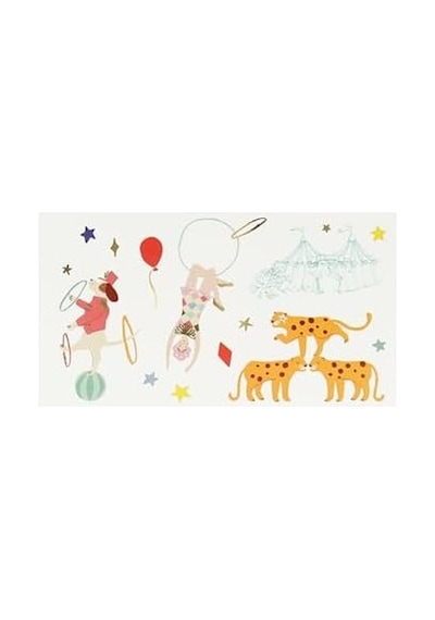 - Circus Temporary Tattoos - Sirk Geçici Dövmeler X2