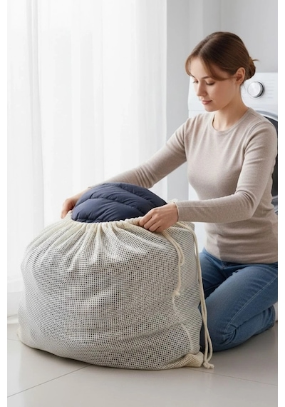 Ultra Dayanıklı Nefes Alabilir 120 X 150 Cm Çamaşır Koruma Filesi Sarı