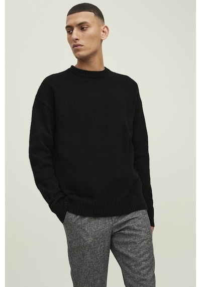 Jack & Jones Erkek Kazak 12215468 Siyah Siyah