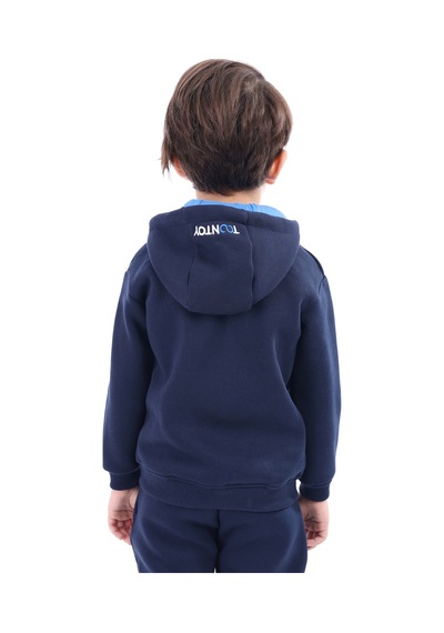 Toontoy Unisex Çocuk Nakışlı Hırka Lacivert