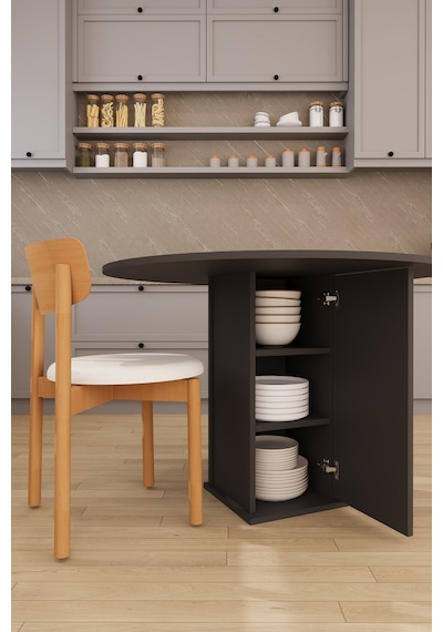 Modern Dolaplı 4 Kişilik Mutfak Yemek Masası Ve Sandalye %100 Mdf Mutfak Yemek Odası Masası Takımı Ymt04 Antrasit Modern Dolaplı 4 Kişilik Mutfak Yemek Masası Ve Sandalye %100 Mdf Mutfak Yemek Odası Masası Takımı Ymt04 Antrasit