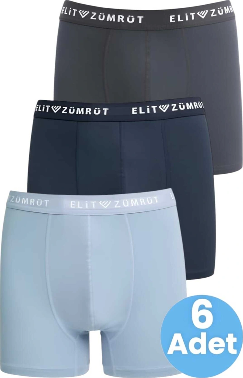 Tezzgelsin Erkek Pamuklu Likralı 6'lı Boxer Çok Renkli