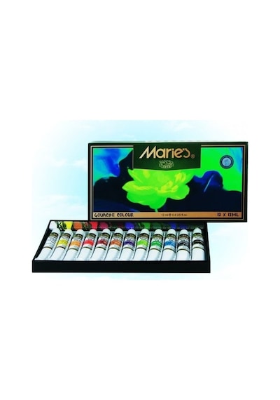 Maries Guaj Boya 7312B 12 Renk Çok Renkli