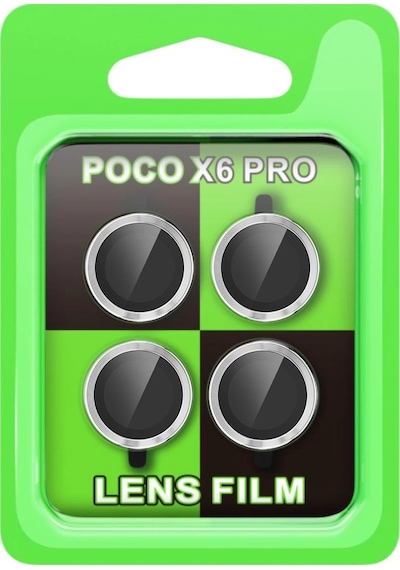 Xiaomi Poco X6 Pro Raze Metal Kamera Lens - Gümüş