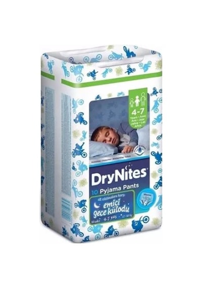 Drynites Erkek Emici Gece Külodu 17-30 KG 4-7 Yaş 10 Adet