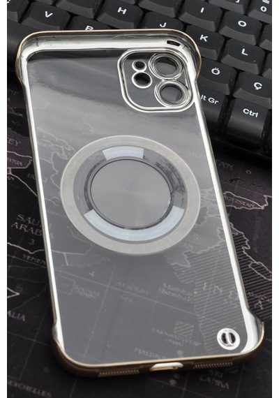 Apple Uyumlu iPhone 11 Uyumlu Altın Sarı Gold Renkli İnce Kenarlı Şeffaf Sert Kapak Kılıf Sarı - Apple Uyumlu iPhone 11 Uyumlu Altın Sarı Gold Renkli İnce Kenarlı Şeffaf Sert Kapak Kılıf Sarı -