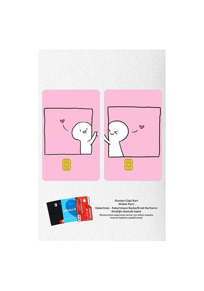 2'li Sevgili Kanka Bacı Kardeş Banka, Papara, Kredi Kart Kaplama Sticker Standart
