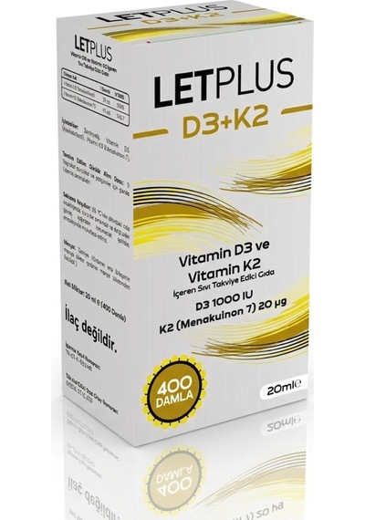 Letplus D3+K2 Takviye Edici Gıda 20 ML