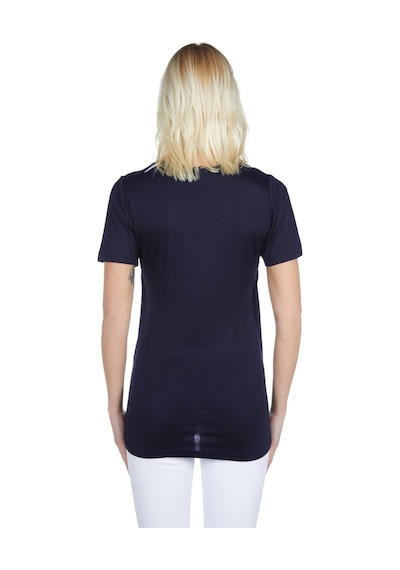 Luvmabelly 3503 Lacivert Pamuklu Viskon Lohusa Emzirme Bluz