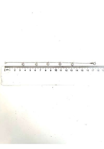 Zirkon Taşlı Kadın Gümüş Bileklik 925 Ayar 2,03 Gram S Beden
