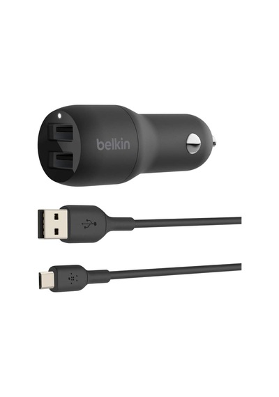 Belkin Çift Usb Araç Şarj Cihazı 24w, Mikro-usb Kablosu Boost Ch
