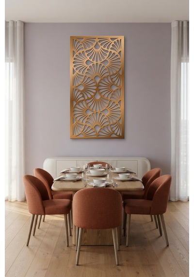 Dekoratif Panel Metal Duvar Tablosu - Duvar Sanatı - Duvar Dekoru - Bronz