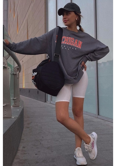 Madmext Mad Girls Antrasit Sweatshirt Mg785 Antrasit