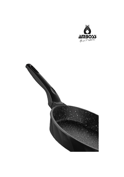 Amboss Mixta 3 Parça Döküm 18 Cm Tava 18-20 Cm Sahan Seti siyah