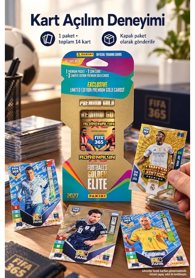 Panini Fıfa 365 Adrenalyn Xl 2027 Premium Gold Futbolcu Kartı 1 Paket 14 Kart