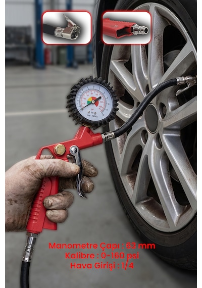Gaptools Havalı Lastik Şişirme Ve Ölçme Gpls01