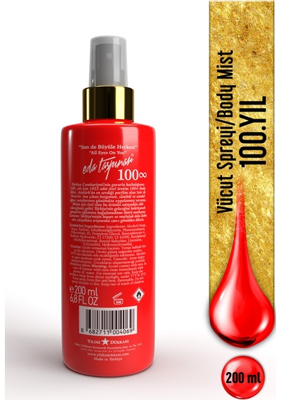 Eda Taşpınar Cumhuriyetin 100. Yılına Özel Vücut Spreyi 200 ML