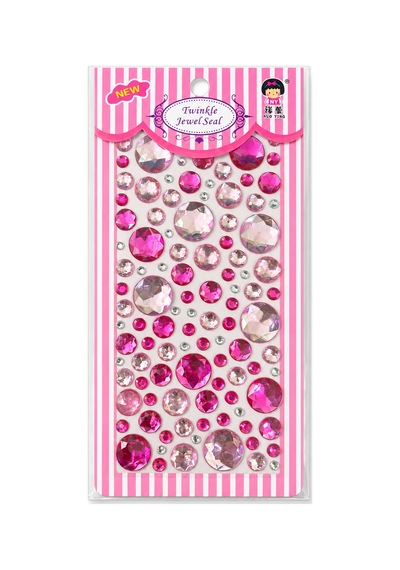 Pembe Taş Rhinestone Sticker Yapışkanlı Saç, Yüz, Tırnak, Vücut Ve Süs Taşı