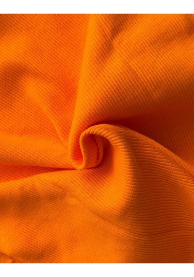 Alya Underwear Balıkçı Yaka Pamuklu Fitilli Kumaş Çocuk Kaşkorse Unisex Body Turuncu