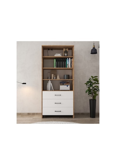 3 Çekmeceli Safir Meşe - Beyaz Kitaplık Modern Ve Çok Amaçlı Açık Raflı Dolap 80x38x182 Cm Safir Meşe - Beyaz - 761717270 Safir Meşe - Beyaz 3 Çekmeceli Safir Meşe - Beyaz Kitaplık Modern Ve Çok Amaçlı Açık Raflı Dolap 80x38x182 Cm Safir Meşe - Beyaz - 761717270 Safir Meşe - Beyaz
