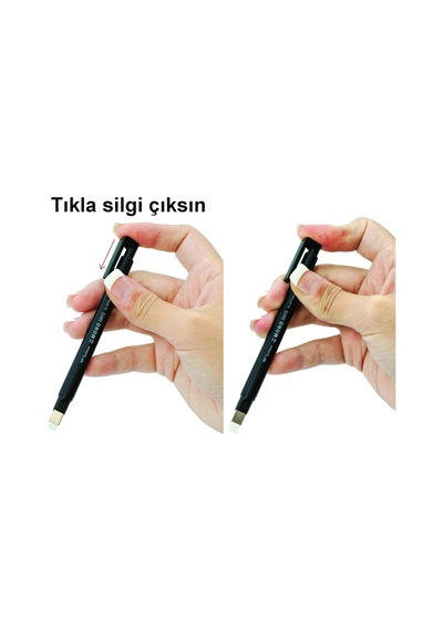 Tombow Mono Zero Kalem Silgi, Yassı Uç, 2,5x5mm, Siyah