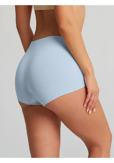 Mistirik Moncorno Model Iz Yapmayan Sıkılaştırıcı Comfort Seamless Spor Boxer Açık Mavi Renk Açık Mavi