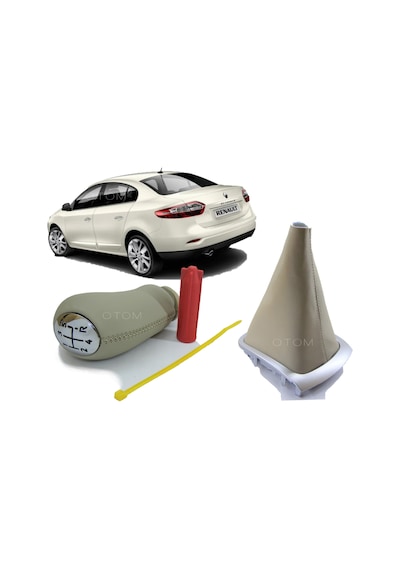 Renault Fluence Bej Vites Körüğü Ve Vites Topuzu Takımı (Krem)