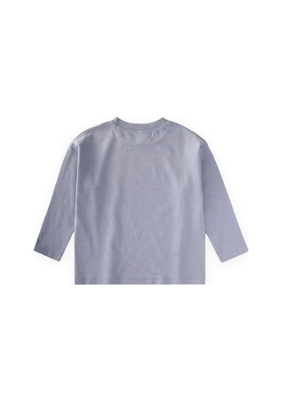 Cigit Sloganlı Uzun Kollu T-shirt 2-10 Yaş Pastel Mavi