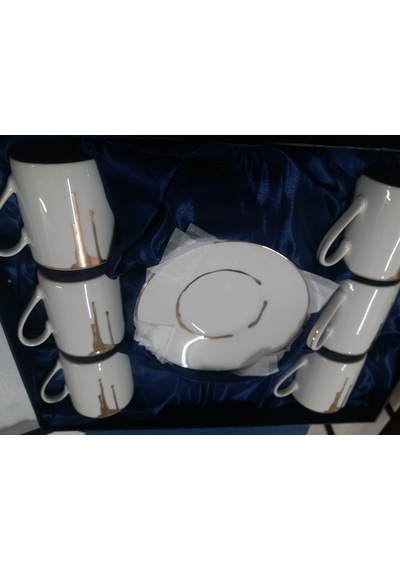 Altın Detaylı Türk Kahvesi Fincan Takımı Pr93-1003