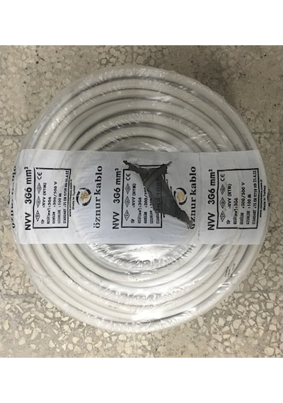 Öznur 3X6 Nym Kablo Tam Bakır 100 Metre