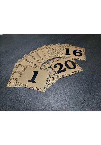 Kapı Numarası 10X12 Cm Yapışkanlı No 1'Den 20 E