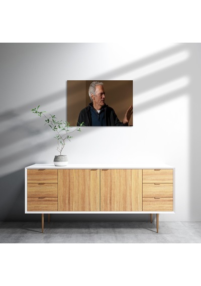 Cakasepetim Clint Eastwood Ak Saçlı İhtiyar Ahşap Mdf Tablo