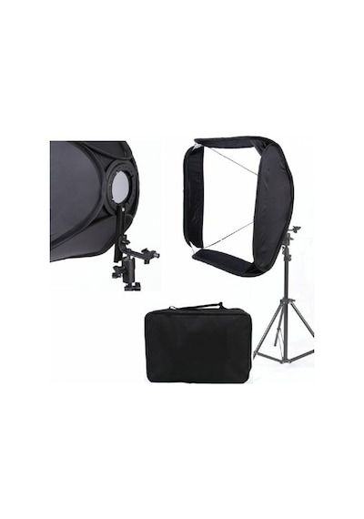 40 x 40 CM Tepe Flaşı için Softbox Seti