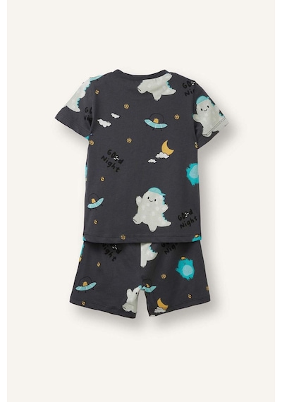 Defacto Desenli 2li Antrasit Pijama Takımı Erkek Bebek H8216a526hsar148 Antrasit-ar148