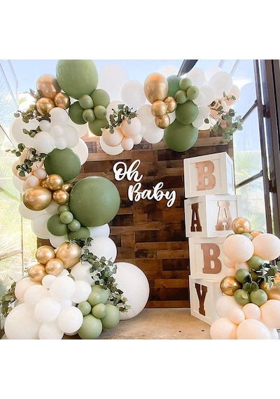 Deniz Kumu Pastel Ten Rengi Doğum Günü Ve Nişan Balon Zinciri Set