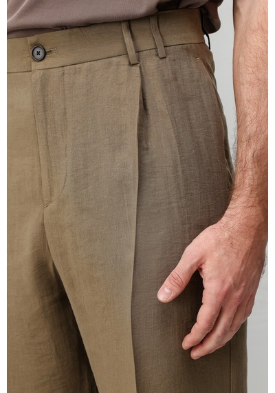 Antioch Lyocell Relaxed Fit Pileli Erkek Pantolon Haki