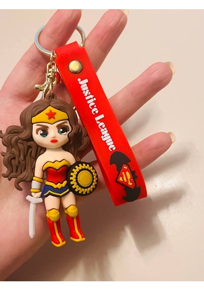 Wonder Woman 3d Silikon Anahtarlık Karakter Çanta & Araba Süsü